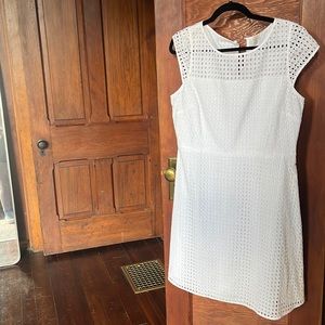 J.Crew, white dress, sized 14